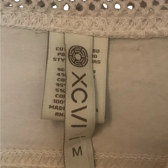 NWT XCVI Women's Medium Utility Lightweight Sand Ivory Mesh Jacket - Picture 7 of 8